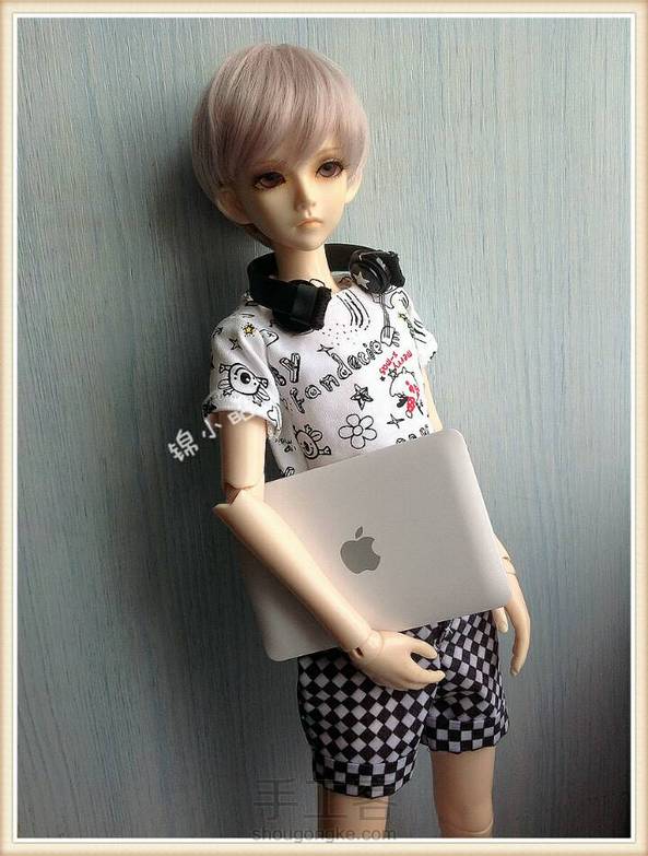 #bjd mk-吉恩#自制的T恤和短裤，T有教程 第2张