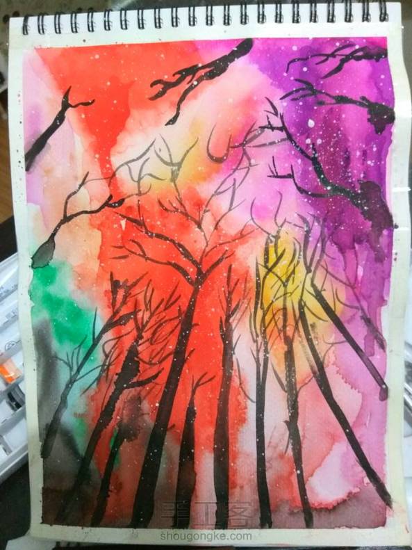 学习到这个不按常理晕染的方法