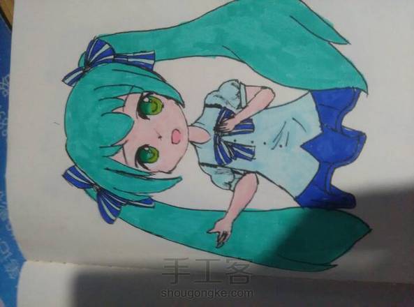 临时画的初音^O^