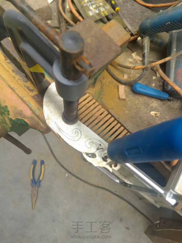 我的第二把木梳，《凤语》，镂空改镶粉！为什么呢！教程里有答案， 第6张