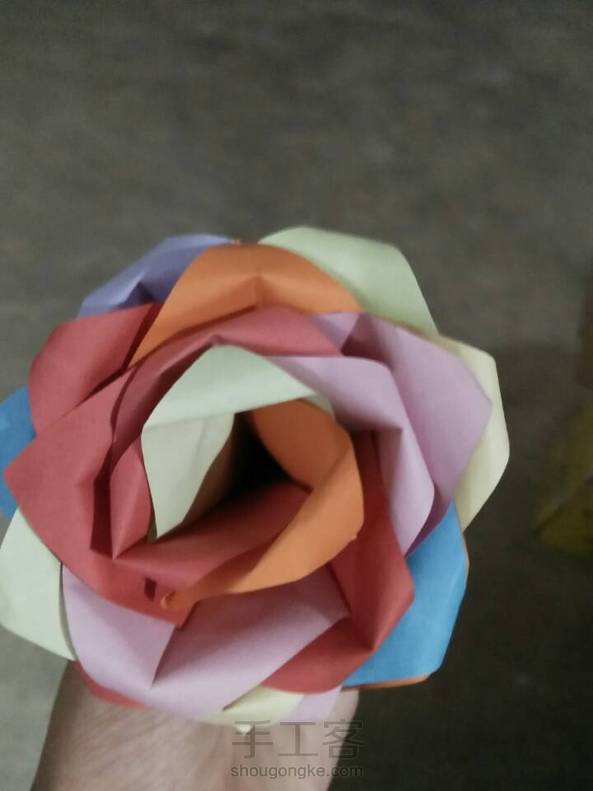 花，有点难看，中间的辣个咋折