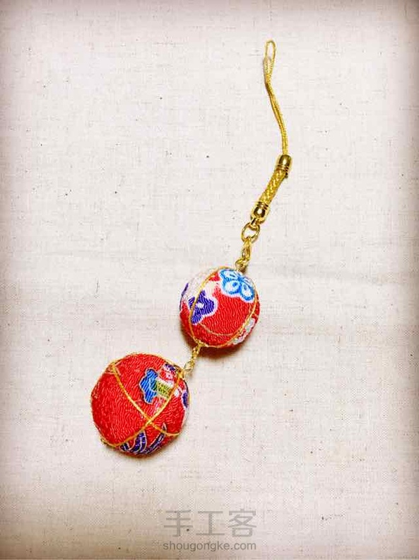彩虹糖----和风裹球小挂件，炒鸡简单，一晚上可以做一大串哦（教程随附） 第4张