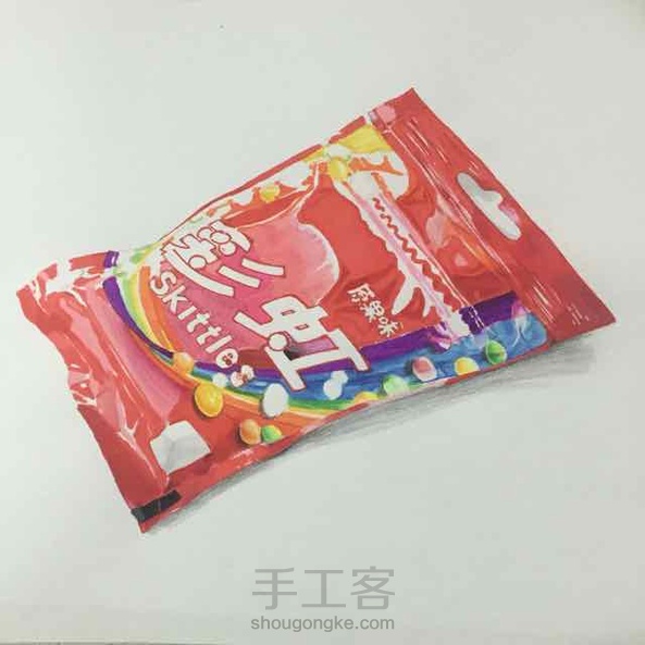 发糖啦，这次是彩虹🌈糖🍬🍭，7点多开始，直到现在才画完～我已经没有耐心了……好烦它的反光啊……😂 第5张