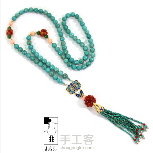 绿松石串珠项链材料包