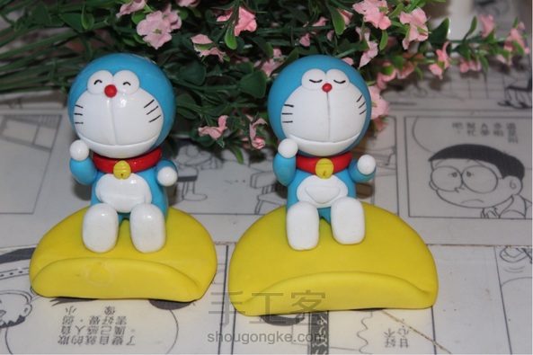 哆啦A梦手机软陶支架