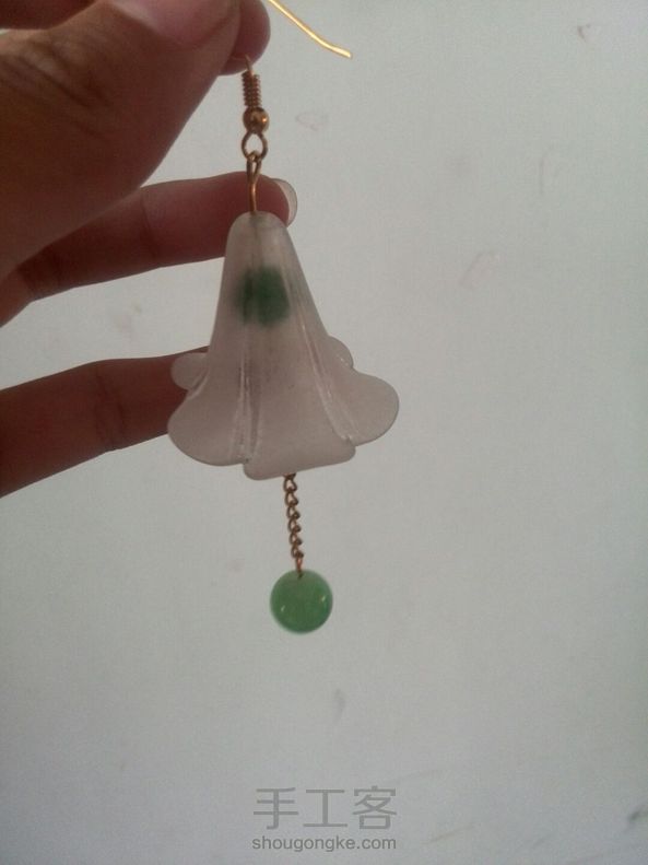 (漾翠)【荷手作】磨砂花耳环发簪