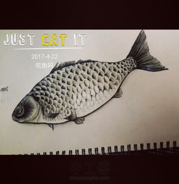 彩铅手绘：教你画一条鲜活的鱼