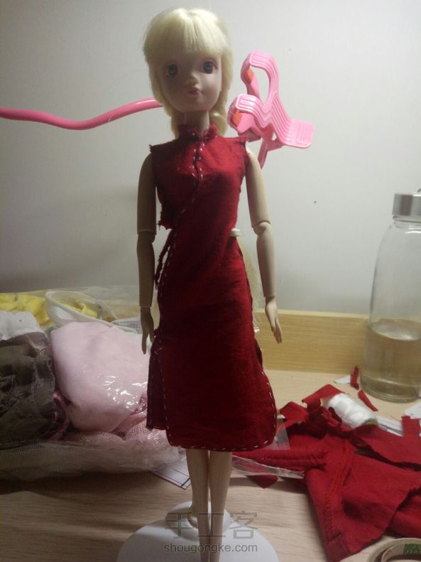 六分娃衣——红色旗袍