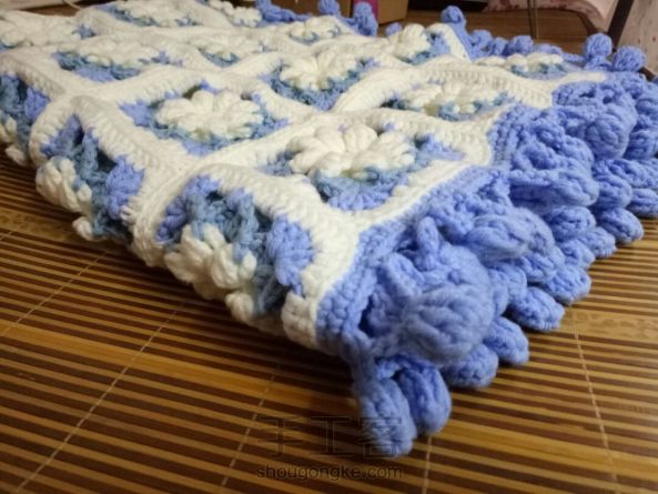 雪花毯编织
