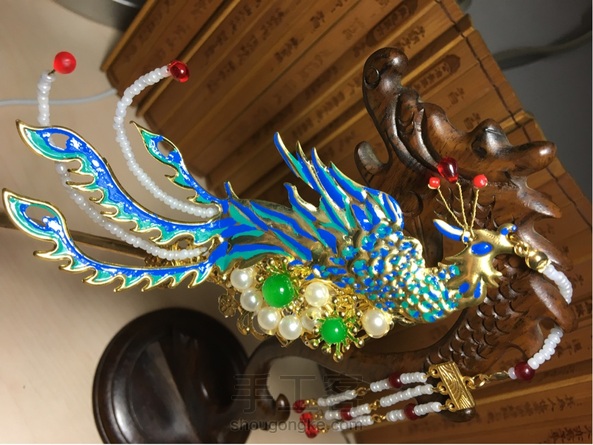 「仿烧蓝」凤钗