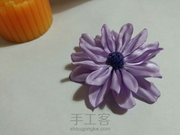 烧花之双层紫菊(附花心做法)