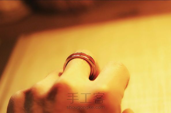 镍铬钢小叶紫檀戒指💍,第一次做...