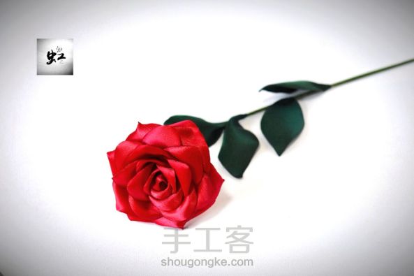 简单丝带玫瑰烧花，母亲节献礼