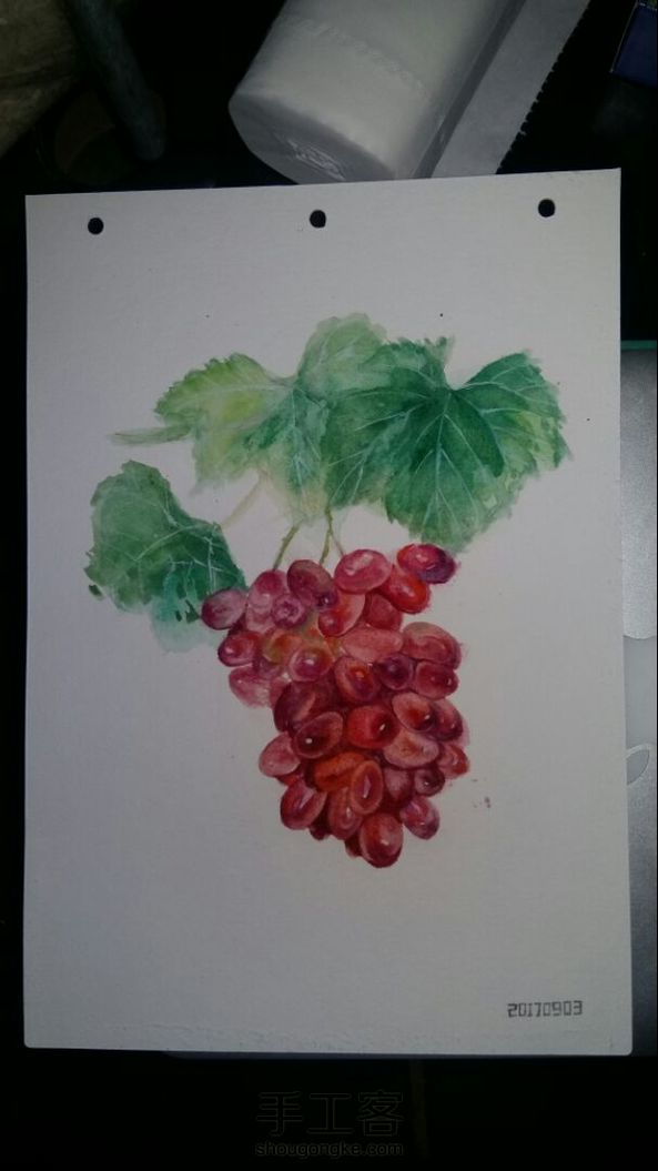 水彩葡萄