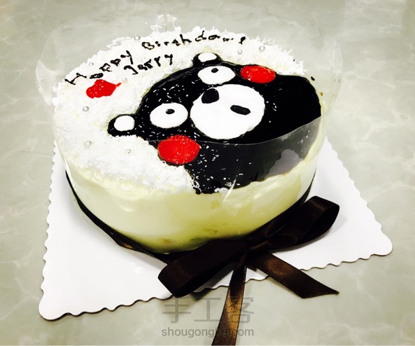 简单又可爱的熊本熊生日蛋糕