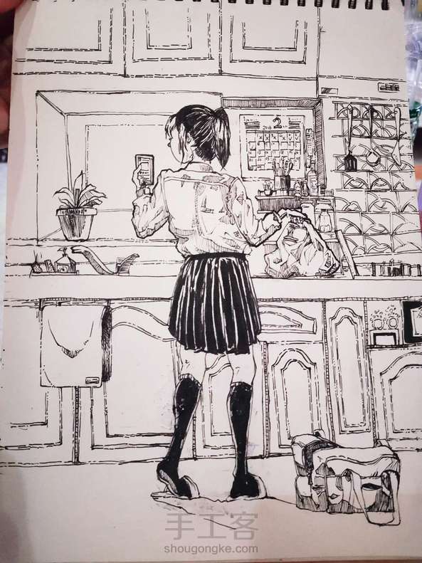 简单好画的黑白稿