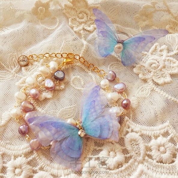 淡水珍珠蝴蝶手链