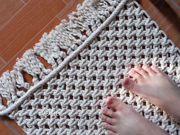北欧风Macrame 编织小地毯
