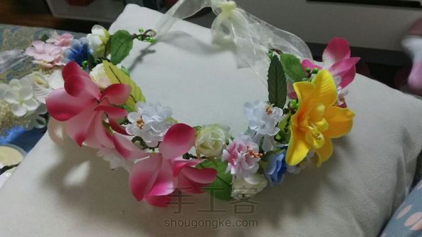 海边度假拍照必备 纯手工仿真花环 无需热熔胶枪等其他工具