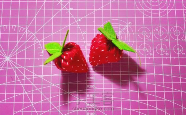 可爱的不织布小草莓🍓