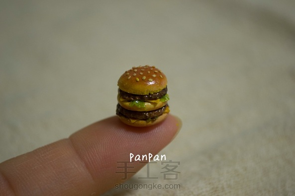 微缩软陶-巨无霸汉堡包