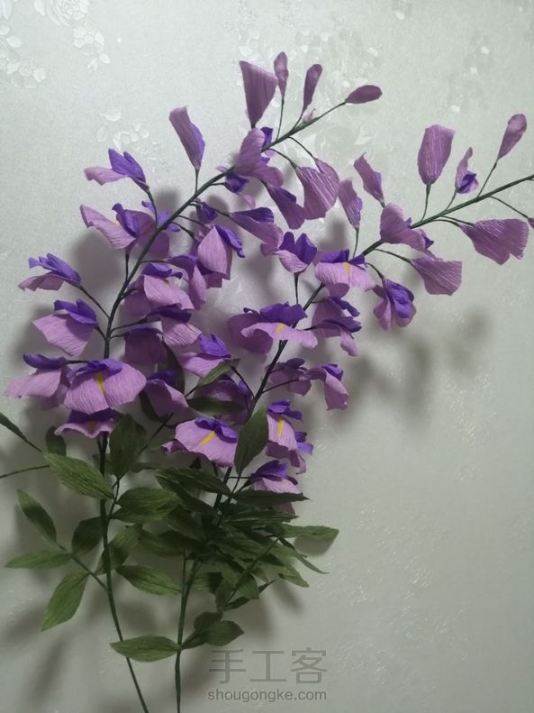 手工花 纸艺花 紫藤花