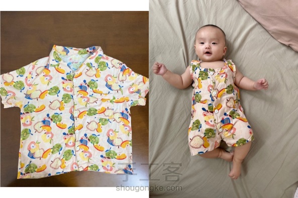 原创，衬衫改婴儿服，简易版