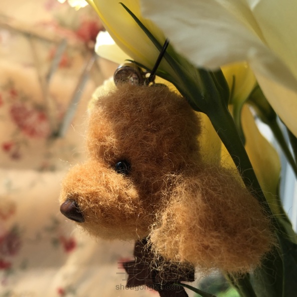 泰迪植毛 羊毛毡可爱小挂件