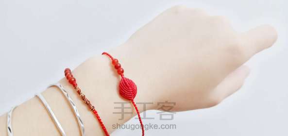【希葶】本命年中国红树叶手绳 事业有成手绳