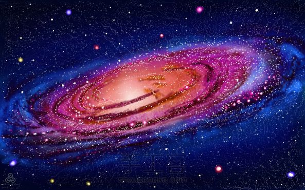 手绘璀璨星空之仙女座漩涡星云