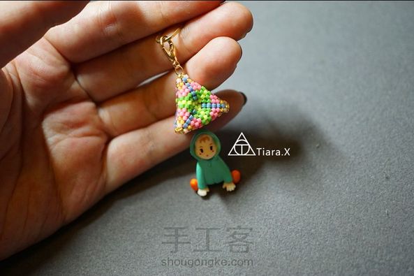 立体串珠分解步骤之缝合(樱花球下)