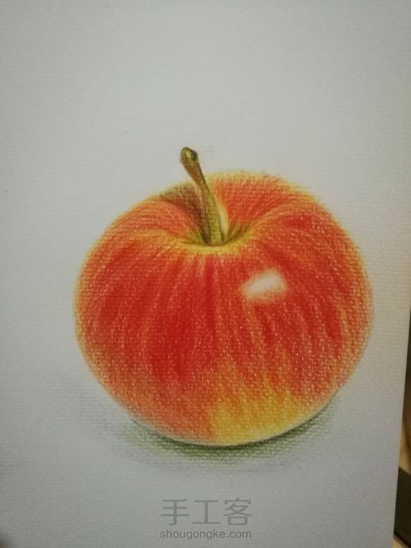 跟着大师学画彩铅苹果