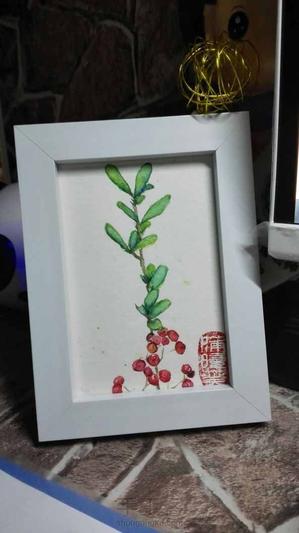 手绘水彩植物插画