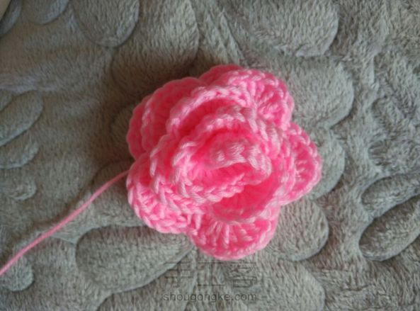 玫瑰花的编织