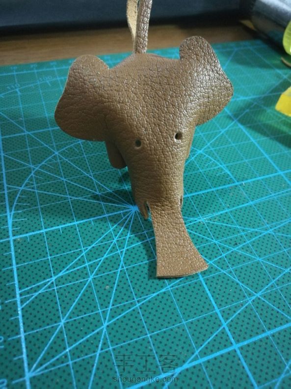 皮革小件可爱萌物皮革小象简单制作教程