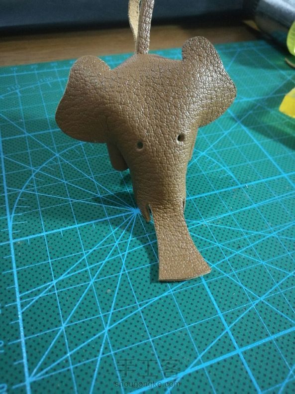 皮革小件可爱萌物皮革小象简单制作教程