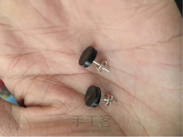 耳钉·紫光檀耳钉