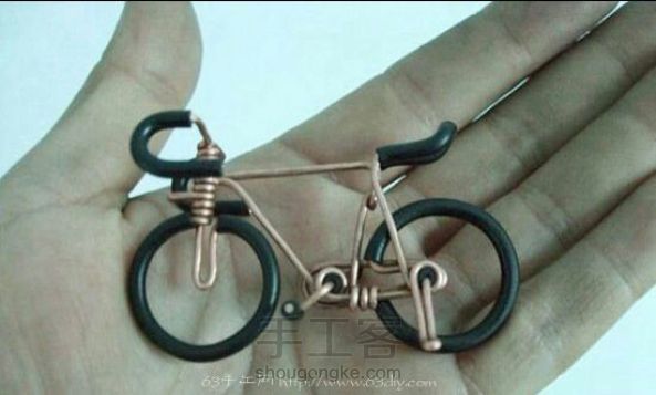带皮电线小自行车工艺品