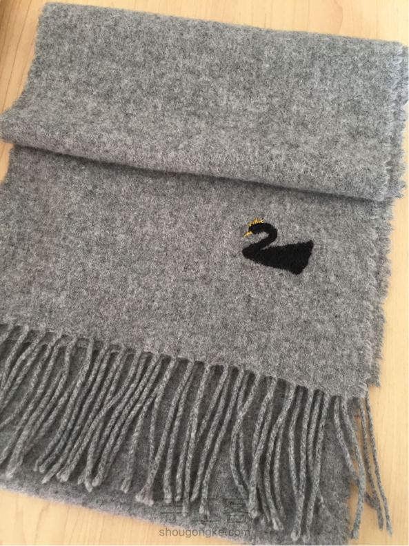 【刺绣】优雅黑天鹅—你的专属围巾