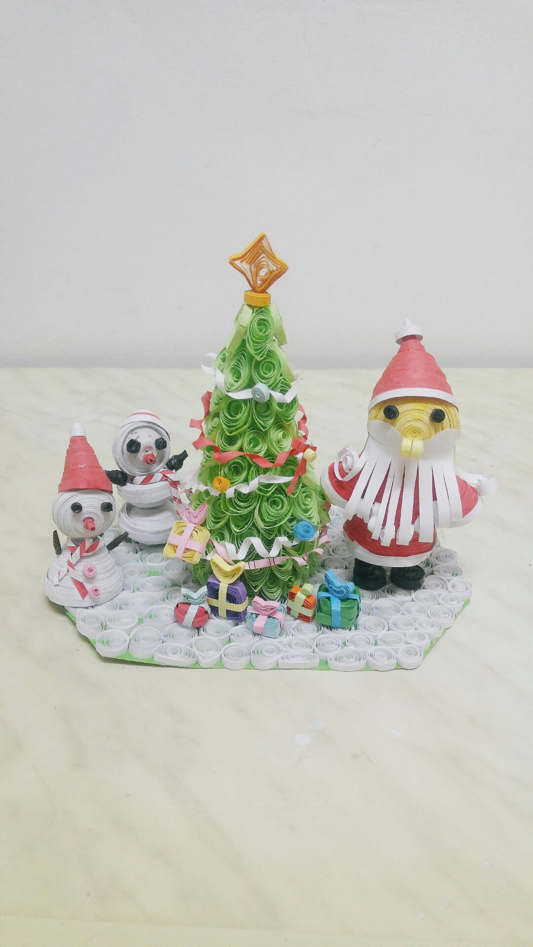 圣诞节立体衍纸-圣诞老人、圣诞树、雪人 第13步