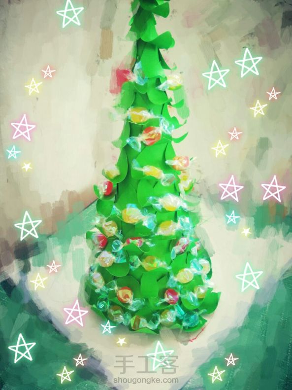 圣诞糖果树。