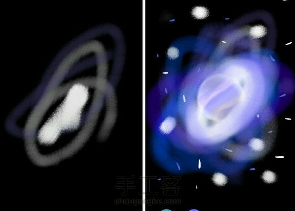 两岁儿子是大画家(星空)
