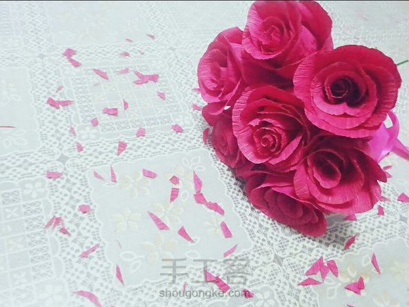 皱纹纸玫瑰(1)