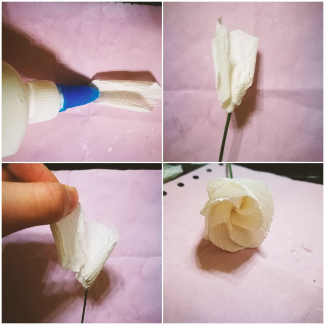 Crepe Paper Gardenia——栀子花开(纸藤) 第9步