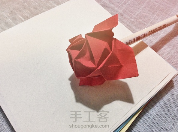 简单纸玫瑰教程(上)
