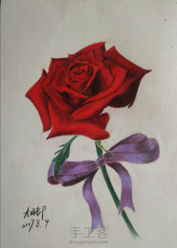 零基础手绘一只玫瑰