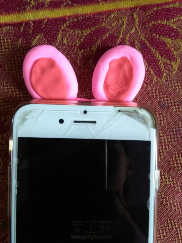 手机饰品  兔子耳朵