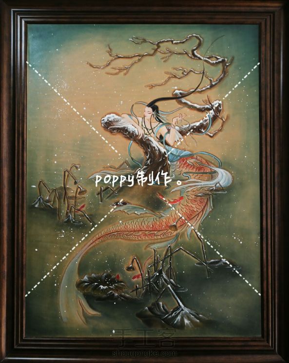 【poppy的皮雕上色】原稿来自杉泽大大。皮雕制作poppy