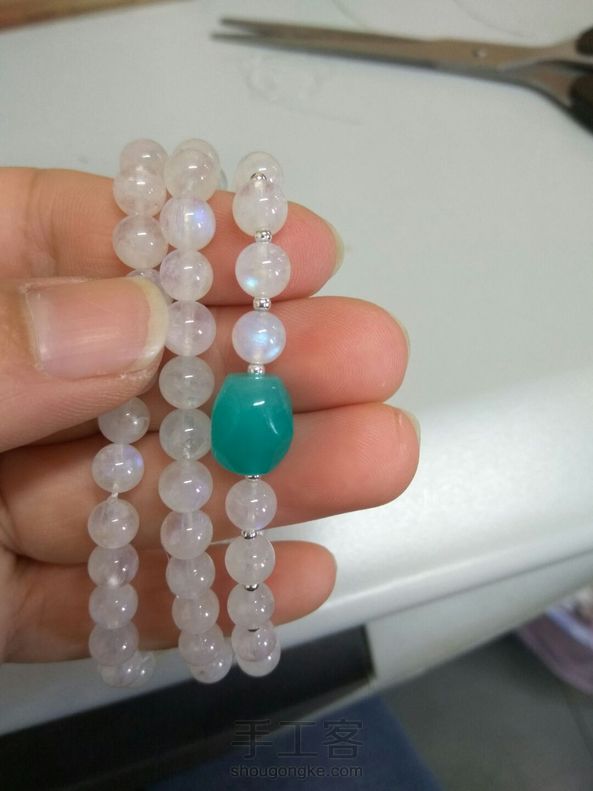 仙仙的月光石手链~超简单