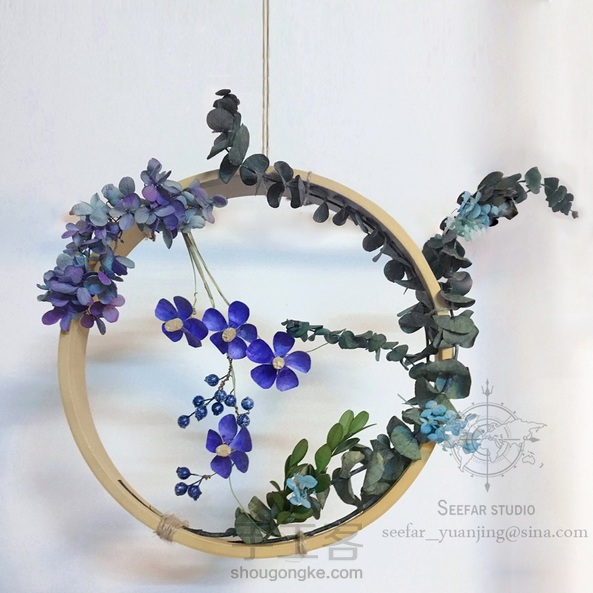 花艺画框(紫鸢)—让鲜花开满你的墙壁